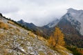 View of Zelenica valley in Karavanke mountains with BegunjÃÂ¡ÃÂica mountain above Royalty Free Stock Photo